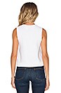 view 3 of 3 Denim Le Crop Sweater Tank in Blanc