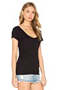 view 3 of 5 Denim Le Scoop Back Tee in Noir