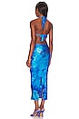 view 4 of 4 Kekeo Midi Dress in Cobalt Swirl