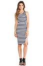view 1 of 5 Ella Dress in Stripe in Navy & White Stripe