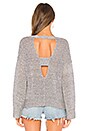 view 4 of 5 Hoover Open Back Sweater in Natural & Black