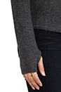 view 5 of 5 Cashmere Asym V Neck Sweater in Charcoal