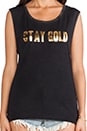 view 4 of 5 x Tyler Jacobs Stay Gold Muscle Tank in Transylvania Black/Gold Foil in Transylvania Black & Gold Foil