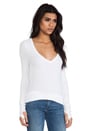 view 2 of 6 Viper Thermal V Neck with Thumb Holes in White
