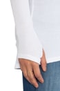 view 5 of 6 Viper Thermal V Neck with Thumb Holes in White