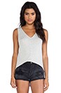 view 1 of 4 Lin V-Neck Tank in Heather Grey
