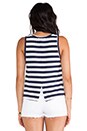 view 3 of 4 CAMISETA TIRANTES DOE in Navy & White Stripe