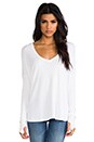 view 1 of 6 Robin Thermal Flowy Top with Thumb Holes in White