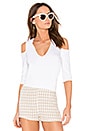 view 1 of 4 Claremont Cold Shoulder Top in White