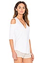 view 2 of 4 Claremont Cold Shoulder Top in White