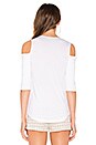 view 3 of 4 Claremont Cold Shoulder Top in White