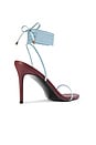 view 3 of 3 x REVOLVE Barely There Lace Up Heel in Burgundy & Blue Sorbet