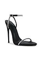 view 2 of 5 Niched Diamonds Sandal in Black Satin