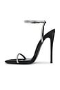 view 5 of 5 Niched Diamonds Sandal in Black Satin