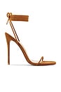view 1 of 4 Barely There Suede Lace Up Heel in Tobacco