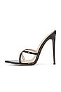 FEMME LA Donatella Mule Sandal in Patent Black | REVOLVE