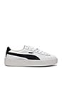 view 1 of 6 ZAPATILLAS DE CUERO CON EFECTO AGRIETADO in White & Black & White