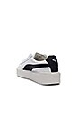 view 3 of 6 ZAPATILLAS DE CUERO CON EFECTO AGRIETADO in White & Black & White