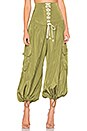 view 1 of 4 PANTALON DJINN FAÇON CORSET in Olive Branch