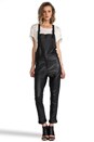 view 1 of 5 Maverick Leather Overalls in Black