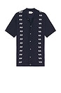 view 1 of 3 x White Lotus The Sewool Sweater Shirt in Navy Shibori Stripe