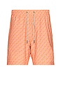 view 1 of 3 the Bayberry Swim Shorts in Orange Sea Squares