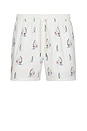 view 1 of 5 The Bungalow Swim Trunks in White Windsurfer