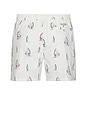 view 2 of 5 The Bungalow Swim Trunks in White Windsurfer
