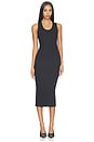 view 1 of 5 Fitted Long Tank Dress in Vintage Black