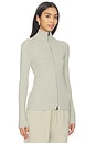 view 2 of 5 Soft Rib 2-way Zip-up Jacket in Abbey Stone