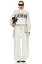 view 5 of 6 Cargo Relaxed Sweatpant in Vanilla Heather