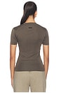 view 3 of 5 Fitted Short Sleeve Tee in Brown