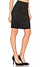 view 2 of 4 Faux Suede Pencil Skirt in Black