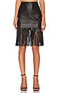 view 1 of 3 FALDA CUERO FLECOS in Black