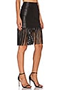 view 2 of 3 FALDA CUERO FLECOS in Black