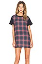 view 1 of 4 Building Blocks T-Shirt Dress in Tartan Print & Navy