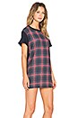 view 2 of 4 Building Blocks T-Shirt Dress in Tartan Print & Navy