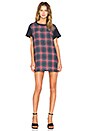 view 4 of 4 Building Blocks T-Shirt Dress in Tartan Print & Navy