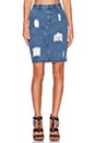 view 1 of 3 I'm Not Here Denim Skirt in Classic Blue Denim
