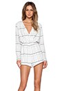 view 1 of 4 Party Talk Playsuit in White Tartan Print