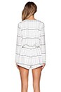view 3 of 4 Party Talk Playsuit in White Tartan Print