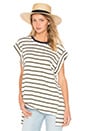 view 1 of 4 On Your Mark Tee in Olive & White in Olive & White Stripe