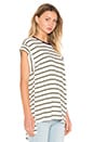 view 2 of 4 On Your Mark Tee in Olive & White in Olive & White Stripe
