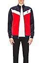 view 1 of 5 VESTE VELOURS in Navy & Red & White