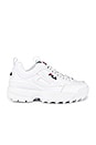 view 1 of 6 Disruptor II Premium Sneaker in White, Navy & Red