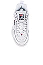 view 4 of 6 Disruptor II Premium Sneaker in White, Navy & Red