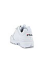 view 3 of 6 Disruptor 2 3D Embroider Sneaker in White, Navy & Red