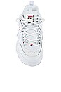 view 4 of 6 Disruptor 2 3D Embroider Sneaker in White, Navy & Red