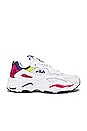 view 1 of 6 Ray Tracer Sneaker in White, Magenta & Electric Purple
