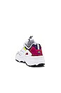 view 3 of 6 Ray Tracer Sneaker in White, Magenta & Electric Purple